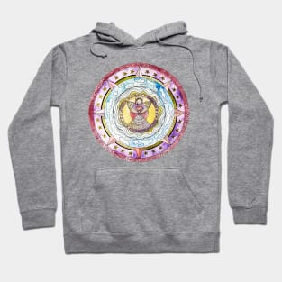 Angel with Stars Watercolor Mandala Hoodie